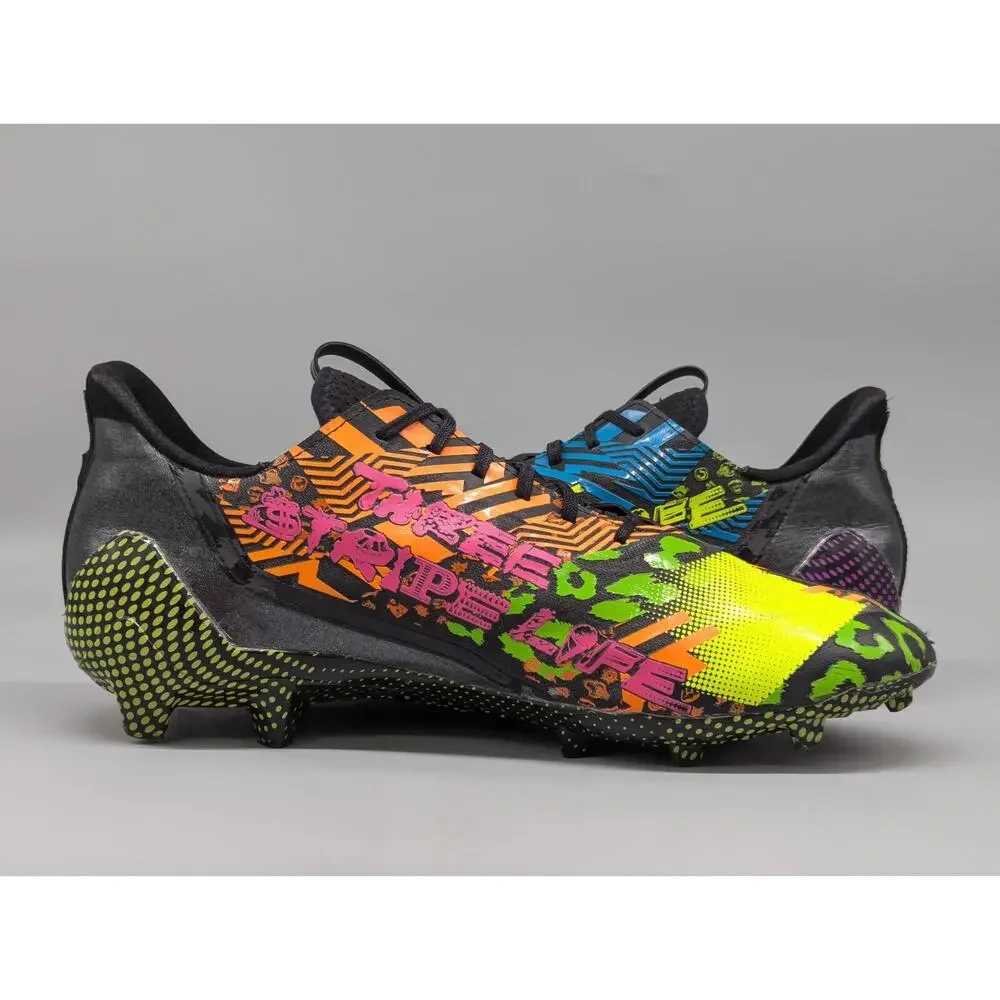 Adidas Adizero 12.0 Men's Mismatch Football Cleats Black Purple IG9569 Size 12